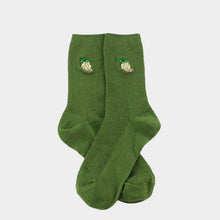 Load image into Gallery viewer, Cute Cartoon Fruit Print Avocado Banana Cherry Peach Girls Kawaii Socks meias Korean Harajuku Embroidery Pile Heap Funny Socks