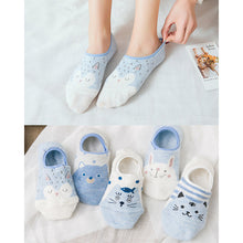 Load image into Gallery viewer, 5Pairs New Arrivl Women Socks funny Fruits Cute Happy Art  Silicone Slip Invisible Sock 35-40