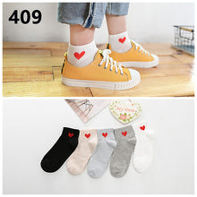 Load image into Gallery viewer, 5Pairs New Arrivl Women Socks funny Fruits Cute Happy Art  Silicone Slip Invisible Sock 35-40