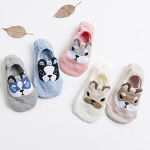 Load image into Gallery viewer, 5Pairs New Arrivl Women Socks funny Fruits Cute Happy Art  Silicone Slip Invisible Sock 35-40