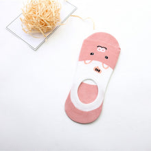 Load image into Gallery viewer, 5 Pairs Summer Cartoon Cotton Thin Women Creative Casual Cotton Funny Animals Happy Sock For Female Cute Kawayi Girls Boat Socks