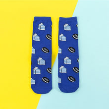 Load image into Gallery viewer, Hot Sales Funny Socks Women Casual Cartoon Fruit Banana Avocado Lemon Egg Cookie Donuts Happy Japanese Harajuku Skateboard Socks