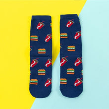 Load image into Gallery viewer, Hot Sales Funny Socks Women Casual Cartoon Fruit Banana Avocado Lemon Egg Cookie Donuts Happy Japanese Harajuku Skateboard Socks