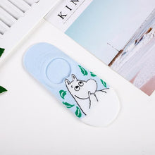 Load image into Gallery viewer, Moomin Valley Cartoon Cute Cosplay ukraine Socks Fashion Classic Funny Medias Cortas De Mujer White Pink Short Cut Socks 1pair