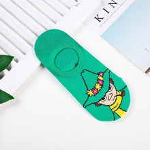 Load image into Gallery viewer, Moomin Valley Cartoon Cute Cosplay ukraine Socks Fashion Classic Funny Medias Cortas De Mujer White Pink Short Cut Socks 1pair