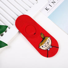 Load image into Gallery viewer, Moomin Valley Cartoon Cute Cosplay ukraine Socks Fashion Classic Funny Medias Cortas De Mujer White Pink Short Cut Socks 1pair
