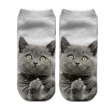 Load image into Gallery viewer, RUBU women's funny animal Cute 3D Print Socks Women Ankle Socks Unisex Socks Hot women Fashion Sox cartoon cat for female 5H1